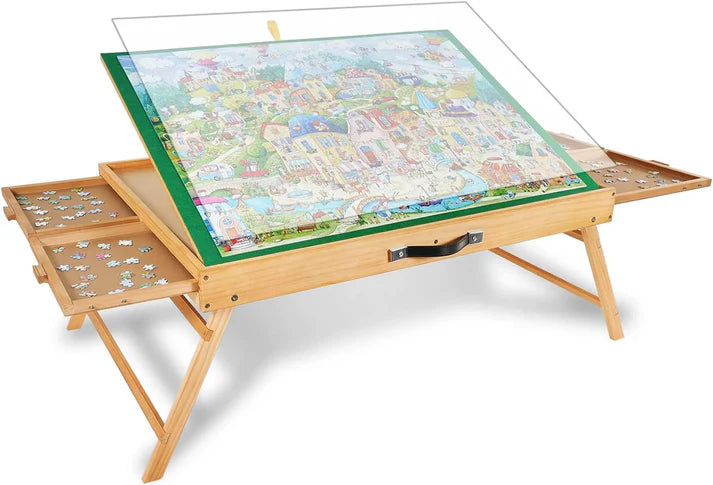 🔥Hot Sale $39🔥Portable Tilt Puzzle Table with 4 Drawers - Limited Stock